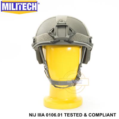 China Green Twaron Aramid MILITECH NIJ IIIA 0106.01 Foliage Pile Construction Liner FAST High Cut Aramid Ballistic Helmet With 5 Years Warranty for sale