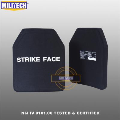 China MILITECH 10x12 Inches NIJ Level 4 Alumina IV Ceramic&PE Single Stand Up Plate Two PCS Lightweight Bulletproof Armor 10x12 Inches (25 x 35cm) for sale