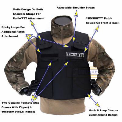 China Size M BK NIJ Bulletproof Vest Twaron Aramid Militech 1 Style Twaron Aramid Ballistic and Level IIIA Resistant Ballistic Vest for sale