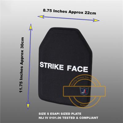 China Alumina Ceramics & PE ESAPI Alumina IV Ballistic Plate NIJ Level 4 Bulletproof Panel and PE Stand Alone Size S to XL Armor for sale