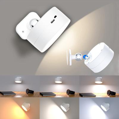 China Pir Function 3 COLOR CHANGING LED SMART HOME LIGHT WITH ROTATING NIGHT LAMP 360 shipping and handling - L006 for sale