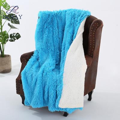 China Long 100% Polyester Anti-pilling Hair PV Velvet Plush Faux Fur Baby Throw Blanket Wholesale Soft Luxury Sherpa Blankets for sale