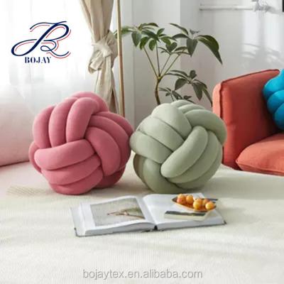 China Knot Anti-Decubitus Floor Cushions Polyester Modern Velvet Cushion Knot Pillow Cushion Chunky Knot Hollow Fiber Filled for sale