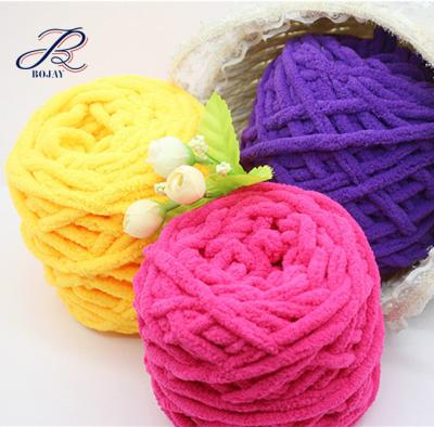 China Fancy Chunky Yarn 0.7cm 2017 New Style Polyester Yarn Super Soft 100% Velor Chenille Yarn China Supplier For Hand Knitting for sale