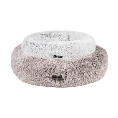 China Hot Selling Shaggy Blanket Removable Energetic Friends Hot Soothing Donut Or Luxury Faux Fur Cat And Dog Bed Machine Washable for sale