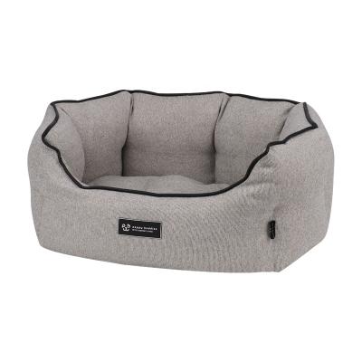 China LS Breathable Energetic Friends Cushion One Side Classic Reversible Plush Another Bottom Dog Pet Bed Faux Side Canvas Anti Slip For All Season for sale