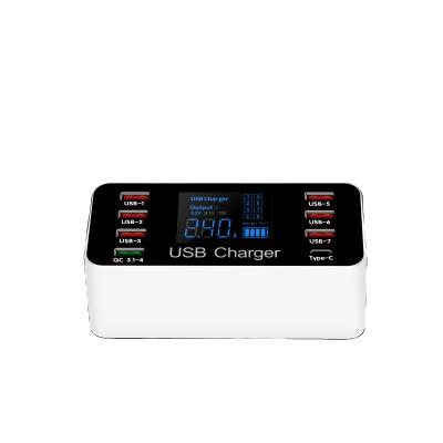 China 2022 Mobile Phone Amazon Style 40w 8 Usb Charging Station Multi Left Fast Charger Dock New For Android Phone for sale