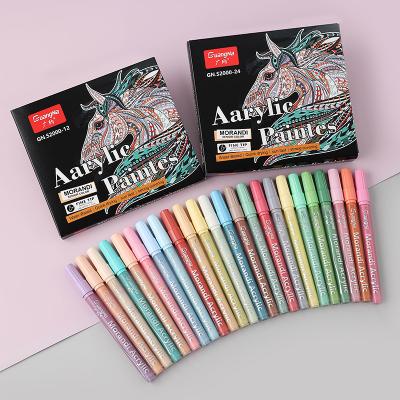 China Art Draing Painting Hot Selling Marker Pens 24 Colors Waterproof Constant 3mm Acrylic Paint Marker for sale