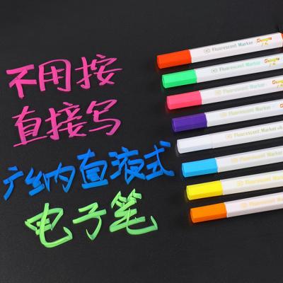 China Suit LED Office Erasable Whiteboard Fluorescent Blackboard Electronic Fluorescent Whiteboard Pen 8 Color Marker Highlighter Bar Pen for sale