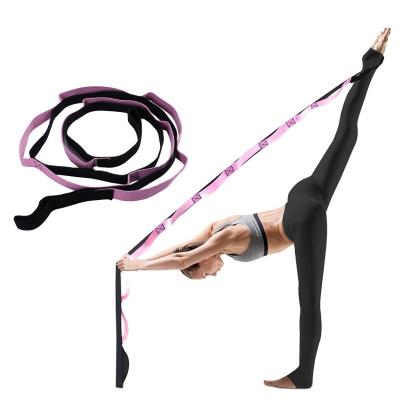 China Popular Yoga Strap 10 Loops Stretch Perfect Home Workout Stretching Strap For Physical Therapy Strap for sale