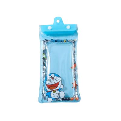 China New Fashion Waterproof Cute Cartoon Quicksand Phone Floating Swimming Waterproof Bag for sale