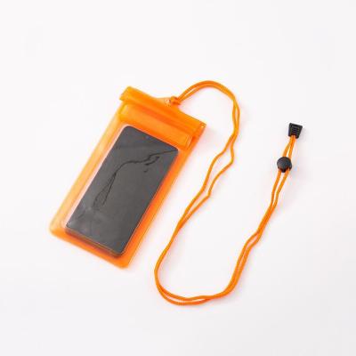 China Custom Waterproof Logo PVC Mobile Phone Bag Waterproof Mobile Phone Accessories Swimming Floating Transparent for sale