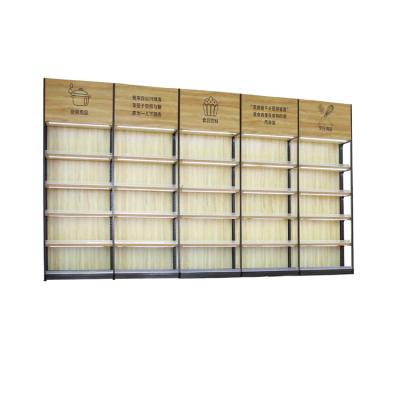 China High Quality Double Sided Wooden Retail Shops Show Rack Supermarket Shelves Supermarket for sale