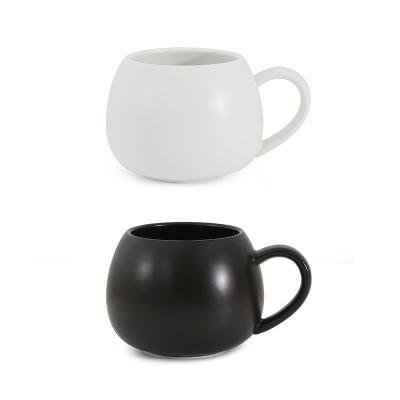 China Hot Selling Wholesale Viable Big Belly Mug Black Ceramic Coffee Mugs With Customizable for sale