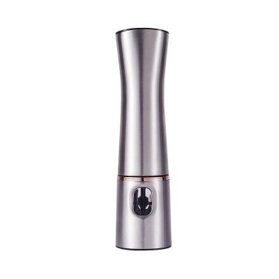 China Stocked Stainless Steel Electric Pepper Grinder Available For Kitchen Automatic Grinding Bottles for sale