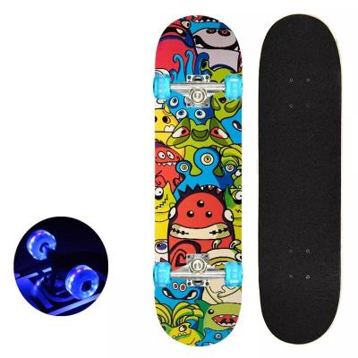 China Wholesale Adult Adult 4 Led Wheels Skateboard Chinese Maple Cheap Complete Skateboard for sale