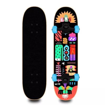 China Adult Wholesales High Quality Custom Logo DIY 100% Canadian Maple Skateboard for sale