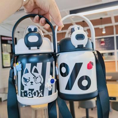 China New Design Viable Cartoon Large Capacity Cartoon Stainless Steel Portable Outdoor Coffee Mug With Sublimation Print for sale