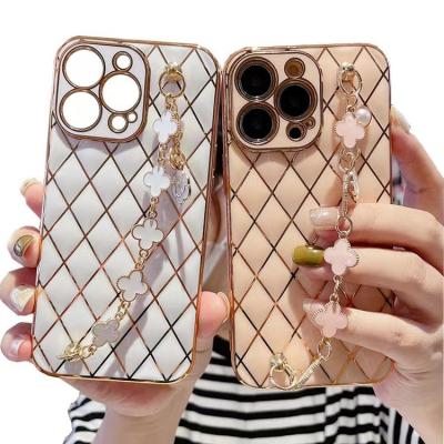 China Clear Wrist Strap Band Protector Phone Cover with Cable Fill Phone Case for iPhone 11 pro XS XR X for sale