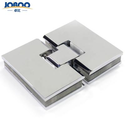 China Joboo ZB1117 Contemporary Polish Solid Brass Glass To The Edges Round Glass Series Shower Folding Hinge for sale