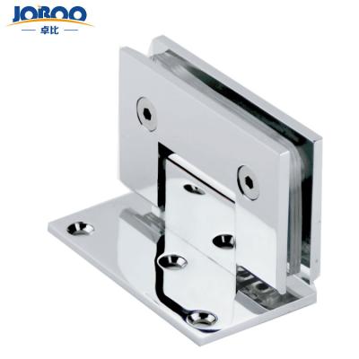 China Joboo ZB702 Durable Solid Brass Stain Nickel Wall Mount Series Straight Framed Pivot Hinge Shower Enclosure Easy To Install And Shower Enclosure With Offset Back Plate for sale