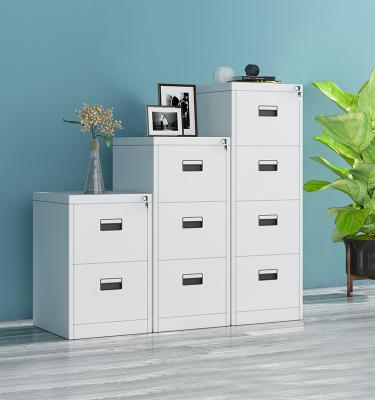 China Modern Vertical Knocked-Down 4 Drawer Steel Structure Office Furniture Filing Cabinet for sale