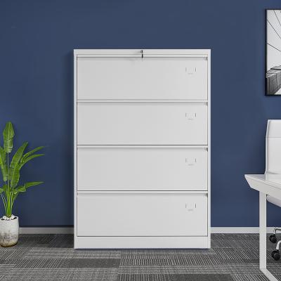 China Modern Office Equipment 4 Drawer Filing Cabinet Metal Cabinet With Partition In Drawers for sale