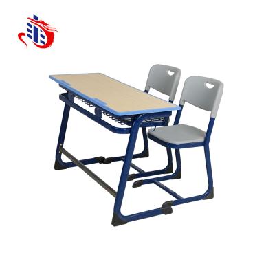 China School sets competitive price 2 seater student desk set school table and chair for sale