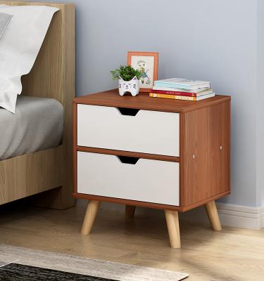 China Luxury Solid Wood Side Table Nightstand Nightstand Home Furniture Bedside Table Legs Multifunctional Drawer Storage for sale