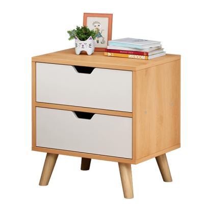 China Multifunctional Home Furniture Bedroom Bedside Table Legs Nightstand Modern Wooden Small Solid Wood Stand for sale