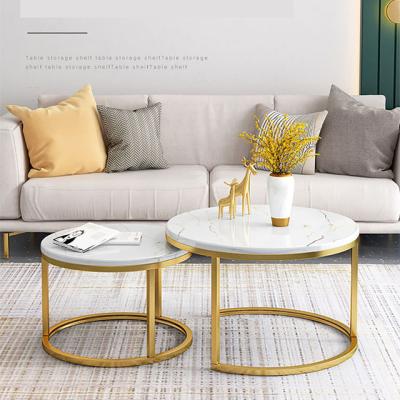 China Nordic Style Convertible Round Marbling Coffee Table Near Sofa Modern Home Furniture For Living Room for sale