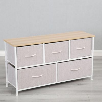 China Eco-friendly White Drawers Furniture 6 Drawers Storage Chest Home Cabinet Steel Frame Chest For Bedroom for sale