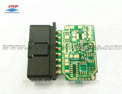 China Automotive obd2 with PCB connectors overmolding wire assembly for sale