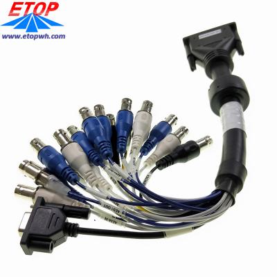 China DB25 electronic custom overmolded snake to antenna connector cable for sale