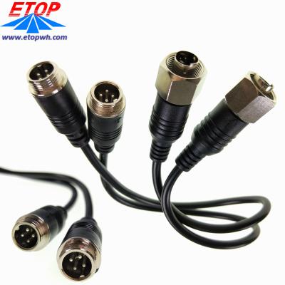 China Custom Molded Electronic 4pin DIN Male Plug Electrical Plug Radio Cable Assembly for sale