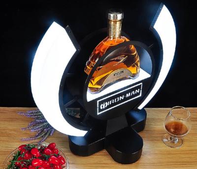 China Custom Viable Factory Base Bar Shopping Mall Acrylic Decorative Wine Bottles LED Drink Display Rack For Display for sale