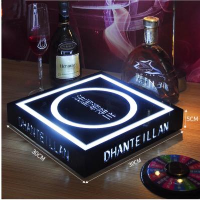 China Low Viable Moq Customs Lead Champagne Bottle Glorifier Wine Bottle Display Stand for sale