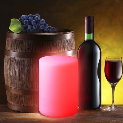 China 2020 hot sale decoration cylinder table lamp with remote/APP/Mobile control for hotel home party for sale