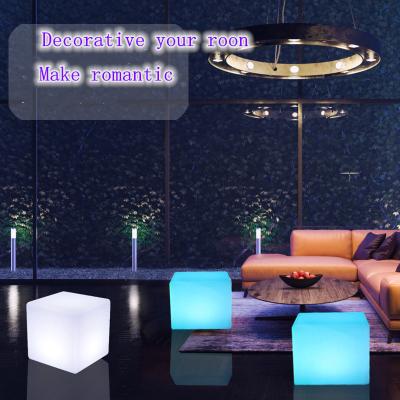 China New Modern Style R.G.B W 16 Colors Change Led Light Chair / Led Glowing Chair / Light Cube Seat for sale