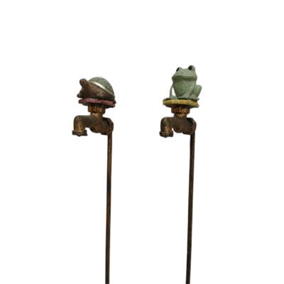 China Modern METAL GARDEN TAP STAKE TURTLE FROG for sale