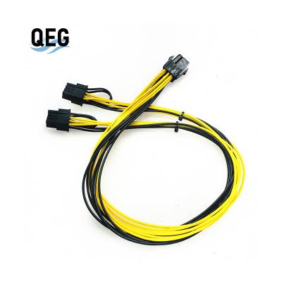 China OEM ODM Custiomized Electronic/Electronic CPU 8 pin female to dual male PCI-E PCI Express 8pin 6+2 pin power cable for sale