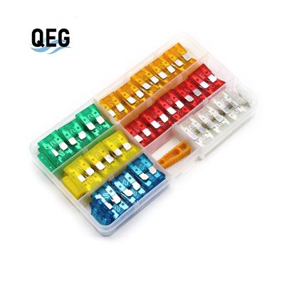 China Reliable Standard Quality 120PCS LOW VOLTAGE Standard Assortment Material Blade Fuse With 5 Fuse Puller 10 15 20 25 30 Amp Mini ATM/APM for sale