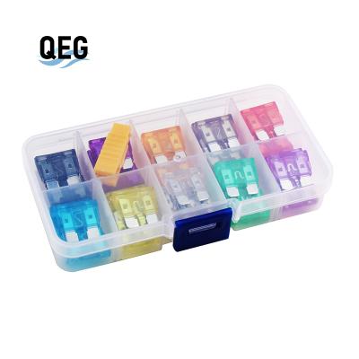 China 50pcs LOW VOLTAGE Car Fuse Set With Puller 2A 3A 5A 7.5A 10A 15A 20A 25A 30A 35A Standard Medium Blade Fuse Auto Car for sale