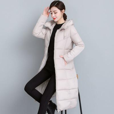 China Large Size Women's Down Padded Jacket Waterproof Thick Loose Padded Dongdaemun Over The Knee Long Korean Style for sale