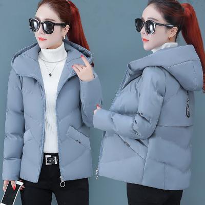 China 2021 New Winter Fashion Small Waterproof Short Down Jacket Women's Bread Jacket Warm Hooded Jacket for sale