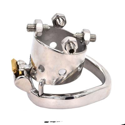 China Male Chastity Device 5.6cm 304 Stainless Steel Chastity Device Cock Cage Short Metal Chastity Cage For Male for sale