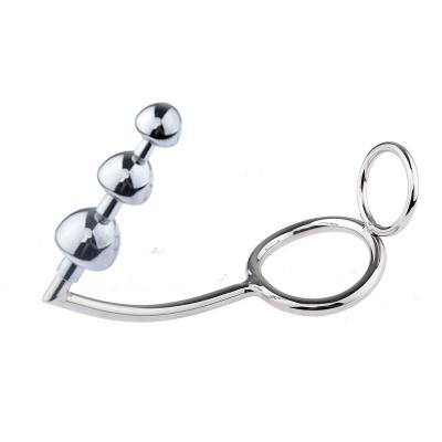 China 3 Sizes Stainless Steel Removable Metal Anal Plug Dilator Dilator Fetish Butt Plug Chastity Lock for sale