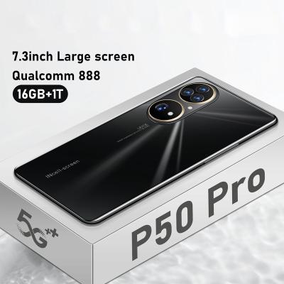 China Dual SIM Card P50 Pro 7.3 Inch HD P50 Pro With Face ID LTE 4G Quad Core Ram 16GB ROM 1TB ROM 1TB Cell Phones Android 9.0 Mobile Phone for sale