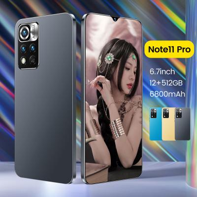 China Dual SIM Card Hot Sale Note11 Smart Phone 6800mah Pro Big 6.7 Inch Android 10.0 Mobile Phones for sale