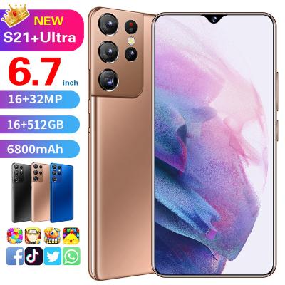 China Dual SIM Card Hot Sell Wholesale Version S21 Ultra Android Smartphone 16GB+512GB Mobile Phone 4G 5G Dual Sim Global Card Version Mobile Phones for sale